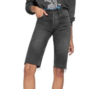 Anine Bing Phoebe Raw Hem Denim Shorts